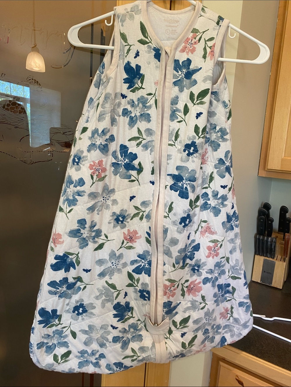 Burt's Bees Floral Sleep Sack in Blue, Pink & Green